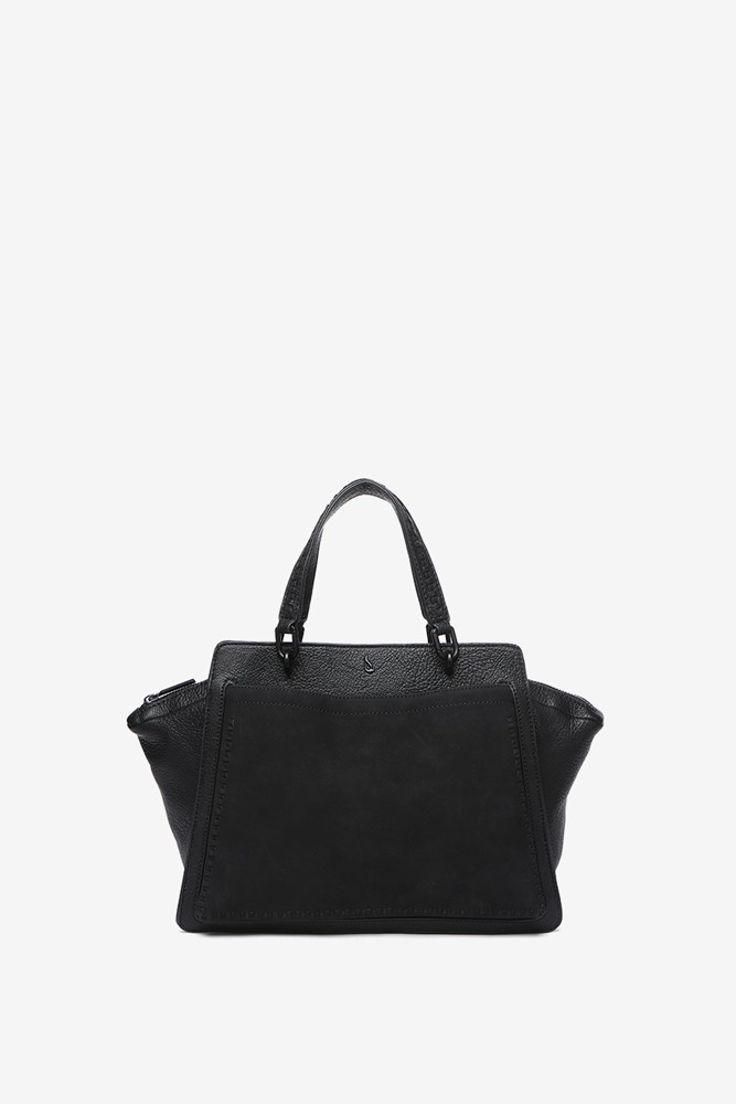 Abbacino Bolso de mano en materiales reciclados negro Precio ultrabajo