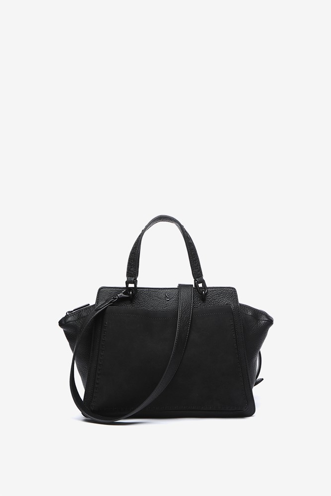 Abbacino Bolso de mano en materiales reciclados negro Precio ultrabajo
