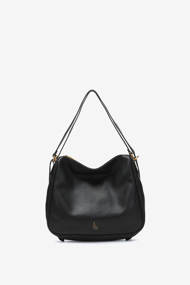 Abbacino Bolso - mochila en piel negra Outlet