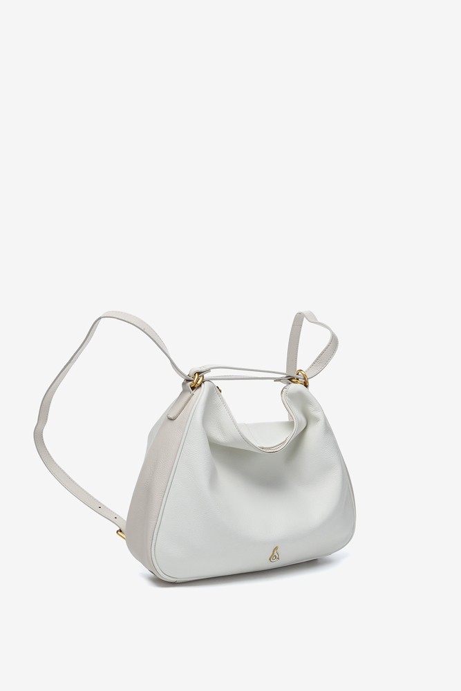 Abbacino Bolso - mochila en piel blanca Outlet online