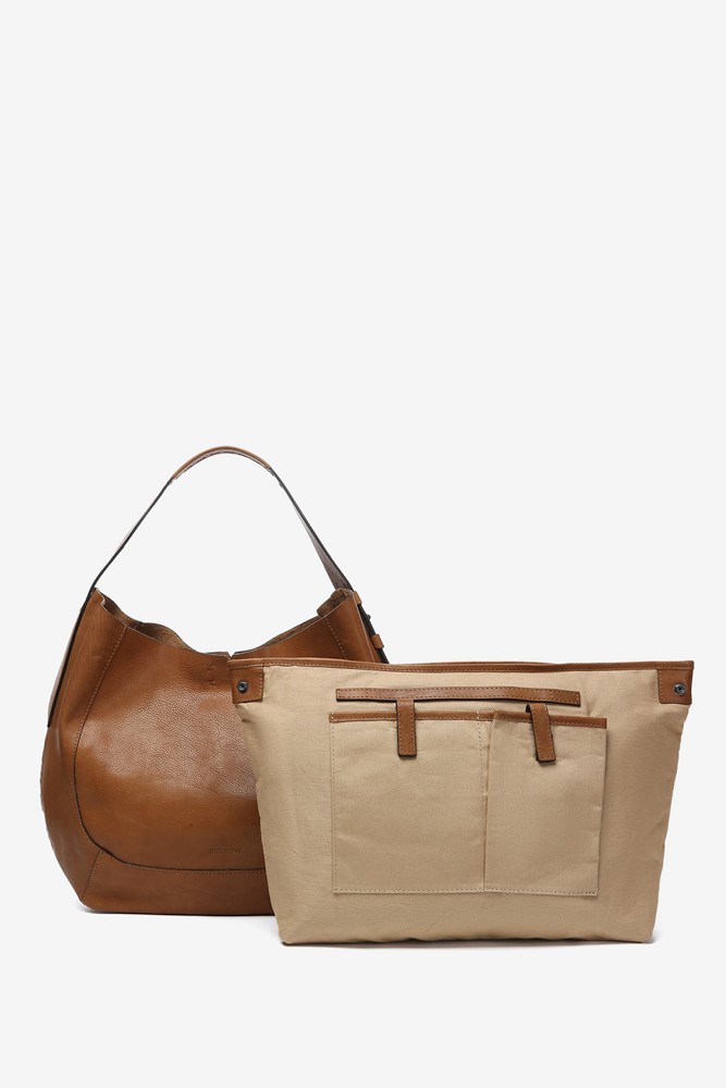 Abbacino Bolso de hombro en piel cognac Ofertas