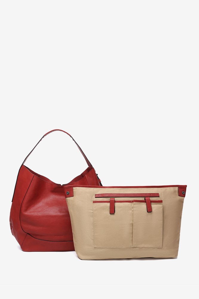 Abbacino Bolso de hombro en piel roja Venta caliente