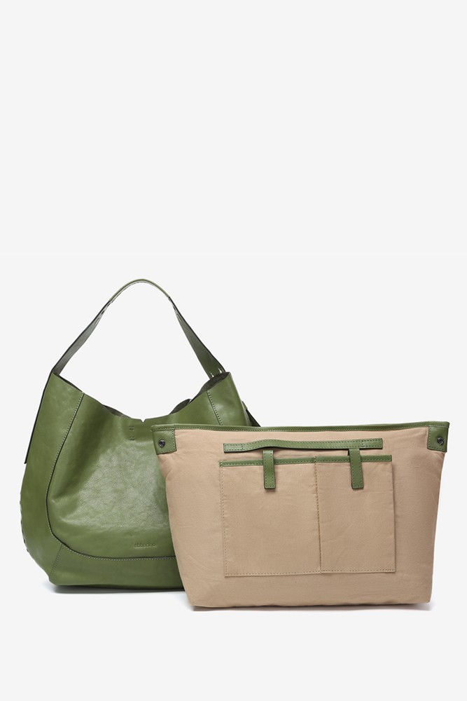 Abbacino Bolso de hombro en piel verde En oferta
