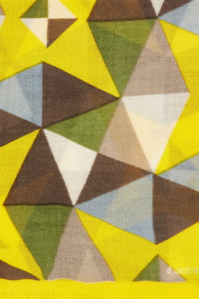 Abbacino Pañuelo de lana con estampado geométrico en ámbar Mejor oferta