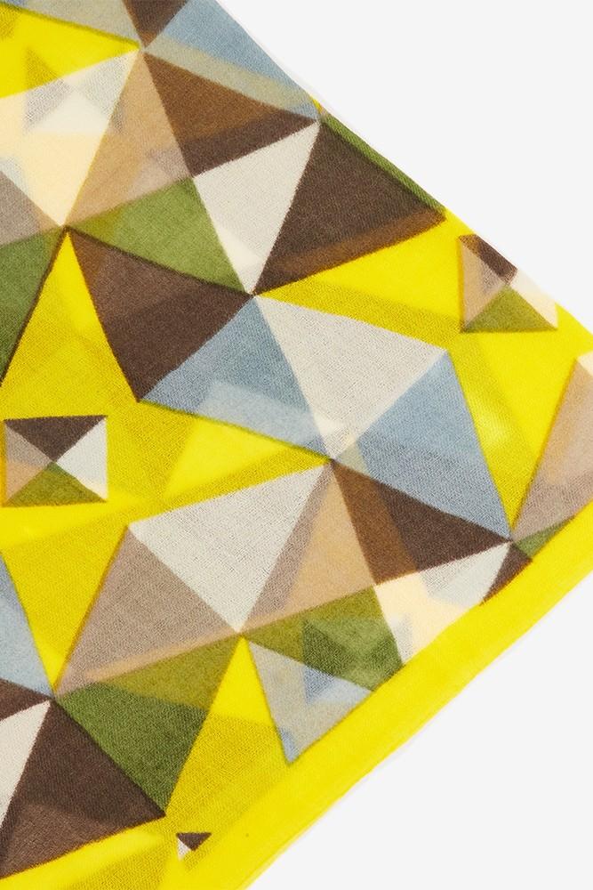 Abbacino Pañuelo de lana con estampado geométrico en ámbar Mejor oferta