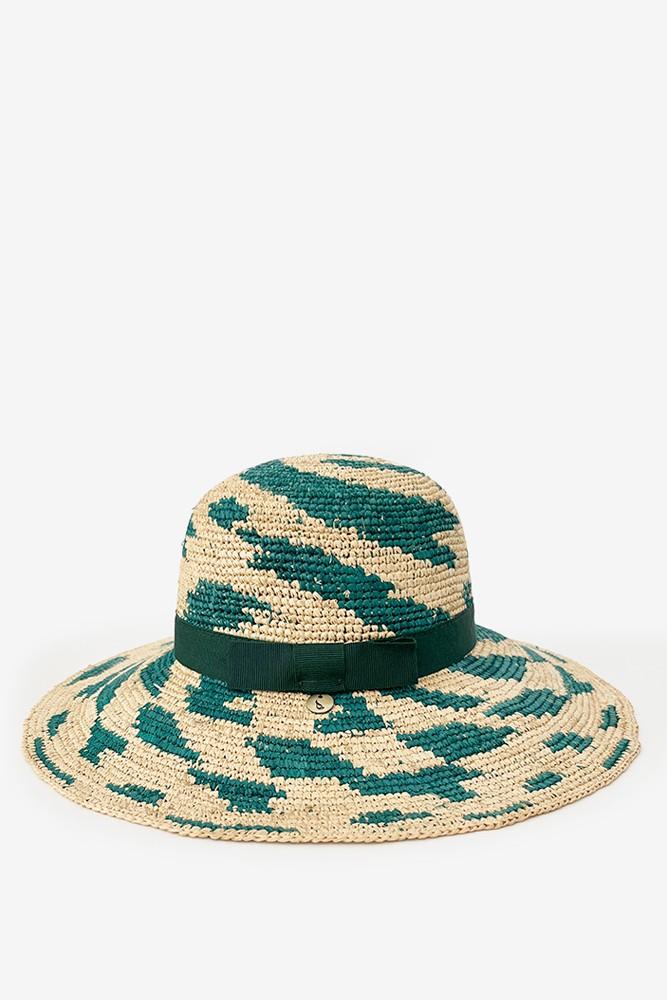 Abbacino Sombrero de paja en verde y beige Envío gratis