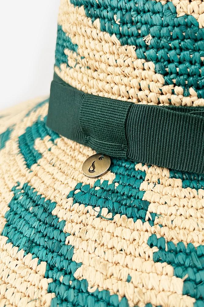 Abbacino Sombrero de paja en verde y beige Envío gratis