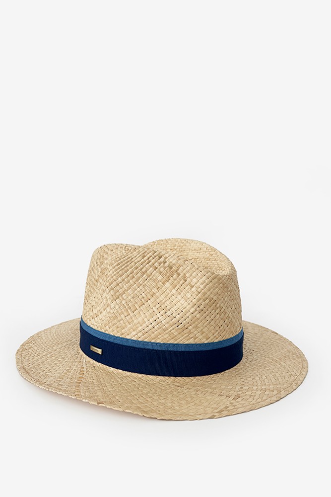 Abbacino Sombrero fedora de paja en beige