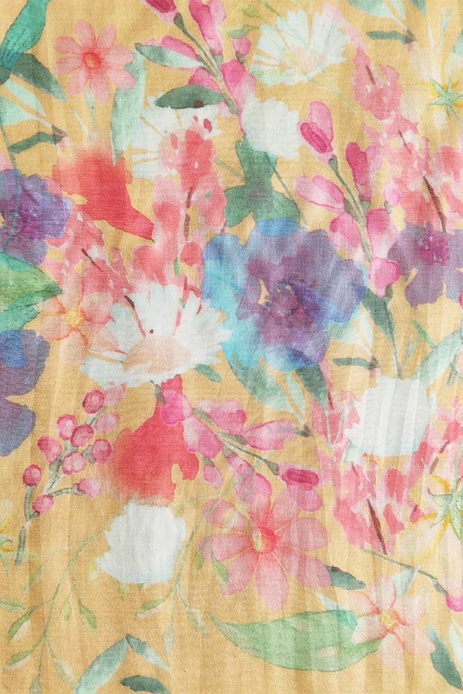Abbacino Bandana de mujer de seda con estampado floral en naranja Precio de fábrica