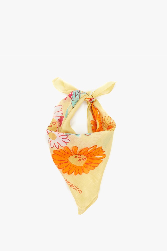 Abbacino Bandana con estampado floral en amarillo