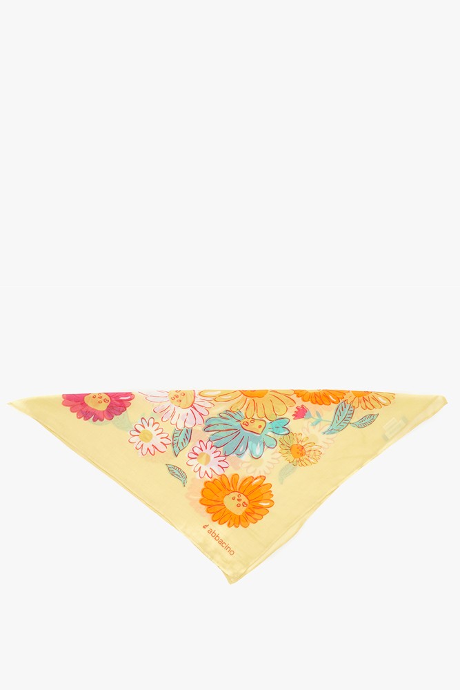 Abbacino Bandana con estampado floral en amarillo Grandes descuentos