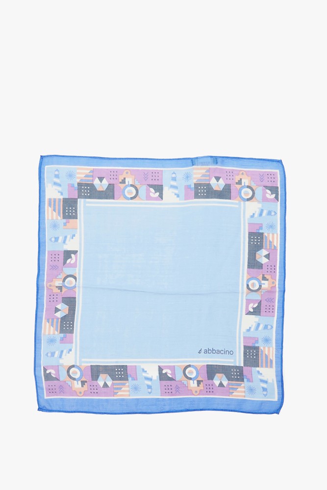Abbacino Bandana de mujer con estampado mediterráneo en azul Tienda de fábrica