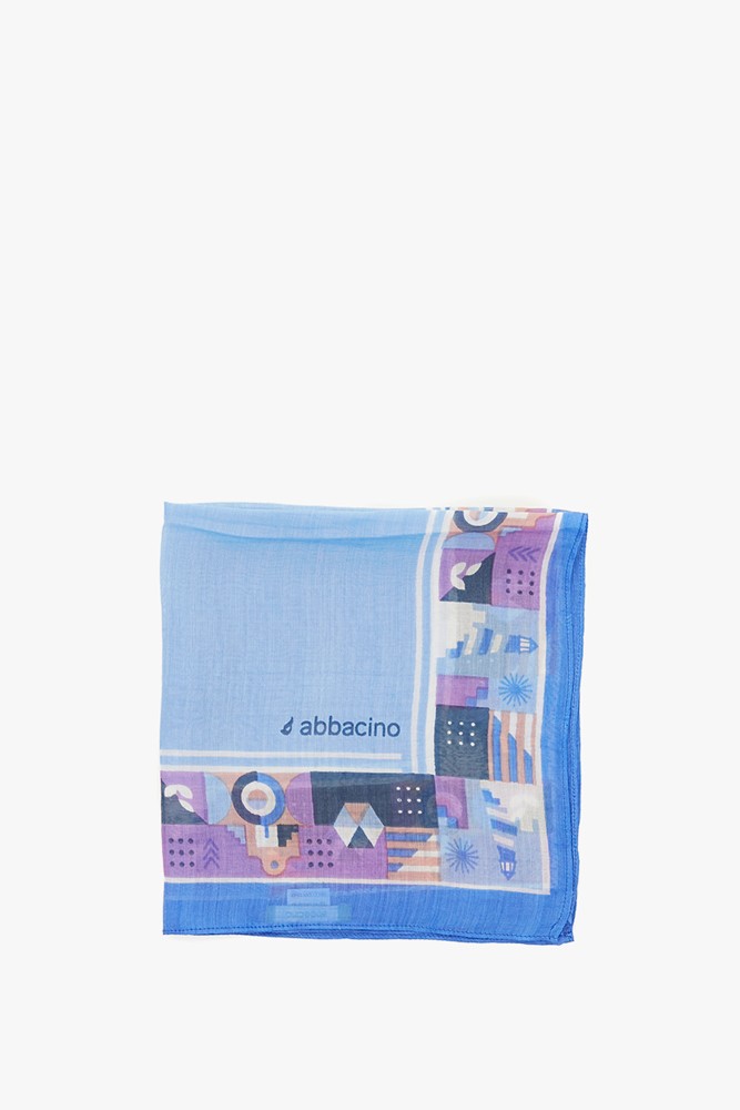 Abbacino Bandana de mujer con estampado mediterráneo en azul Tienda de fábrica