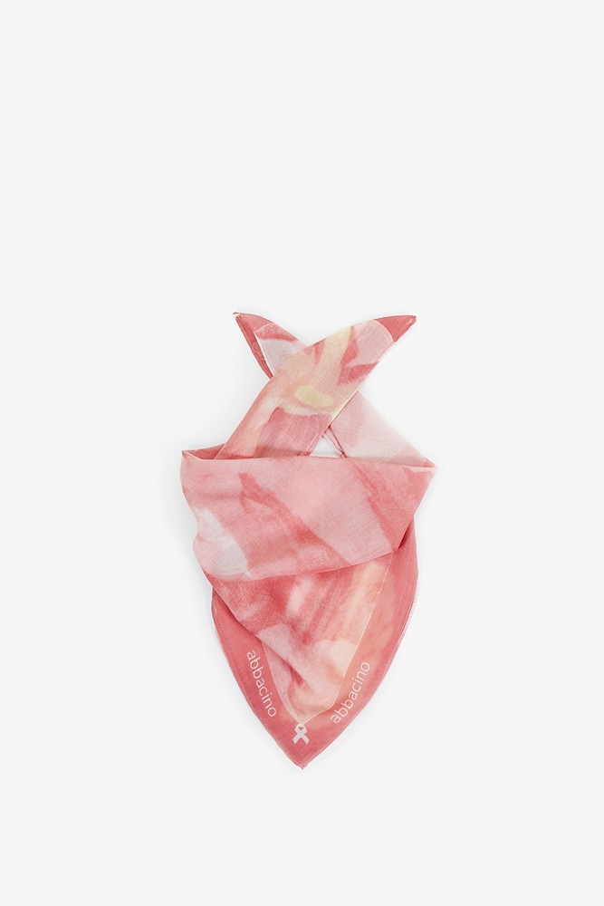 Abbacino Bandana de seda rosa a favor de la AECC Ahorra y exporta