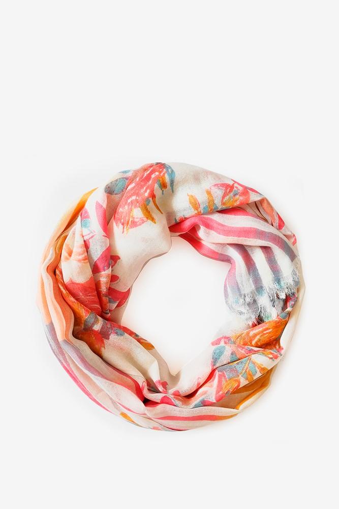 Abbacino Pañuelo de mujer de viscosa con print floral en rosa