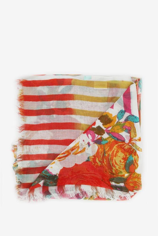 Abbacino Pañuelo de mujer de viscosa con print floral en rosa Última moda