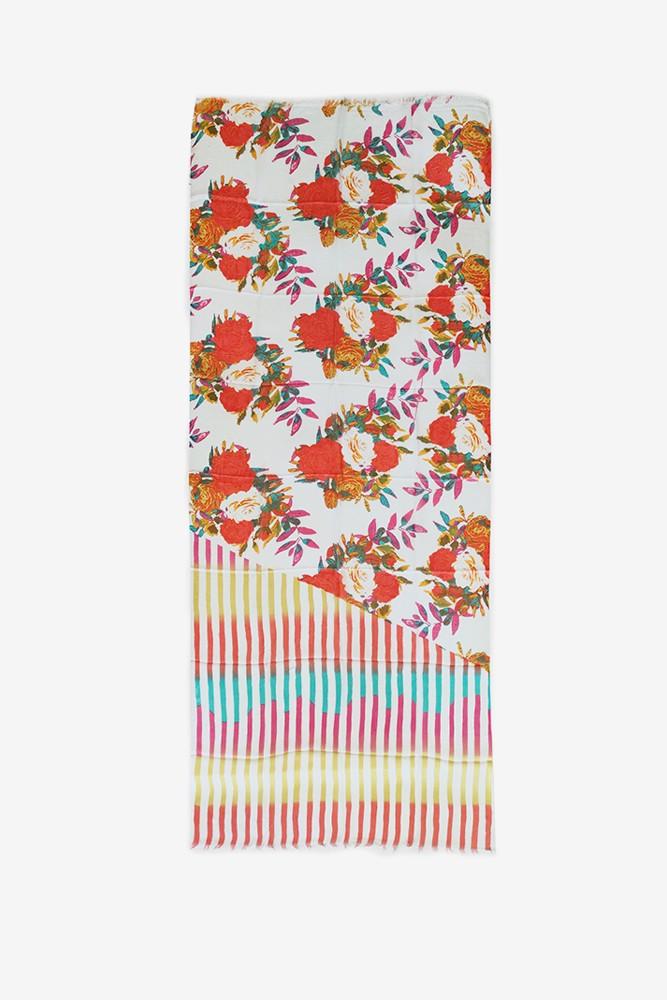 Abbacino Pañuelo de mujer de viscosa con print floral en rosa Última moda