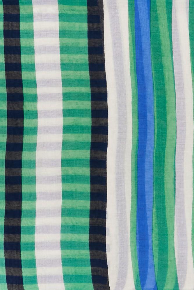Abbacino Pañuelo de mujer con estampado a rayas en turquesa Grandes ahorros