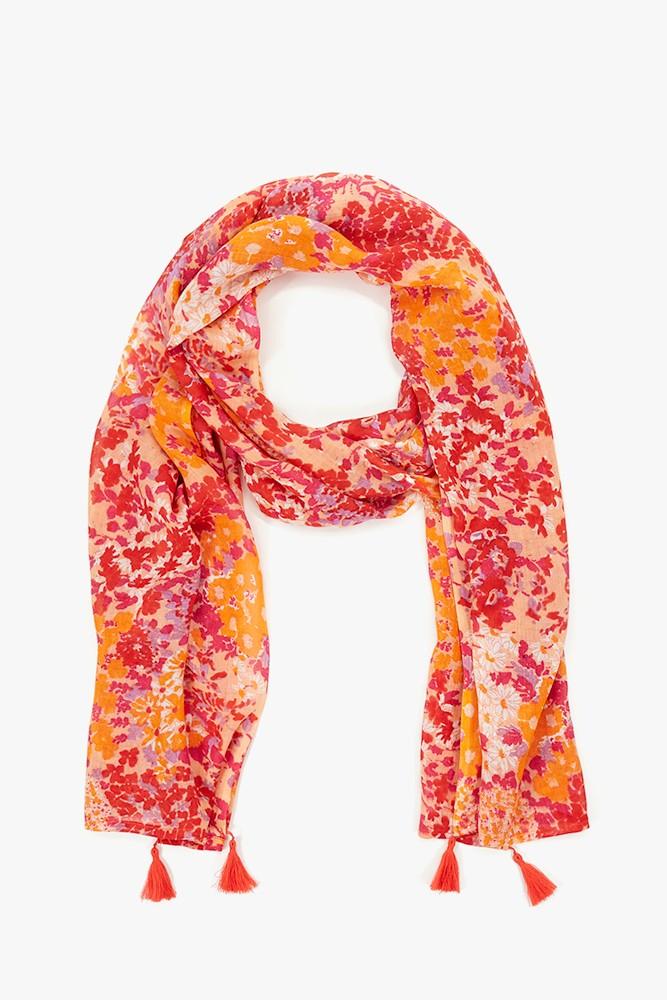 Abbacino Pañuelo de mujer con estampado floral mini rojo