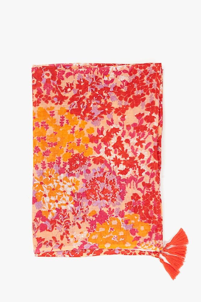 Abbacino Pañuelo de mujer con estampado floral mini rojo 2025