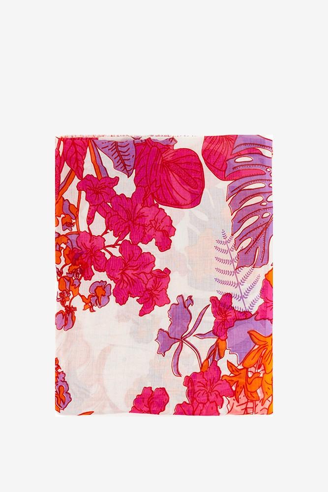 Abbacino Pañuelo de viscosa con estampado floral en tonos fucsia En línea