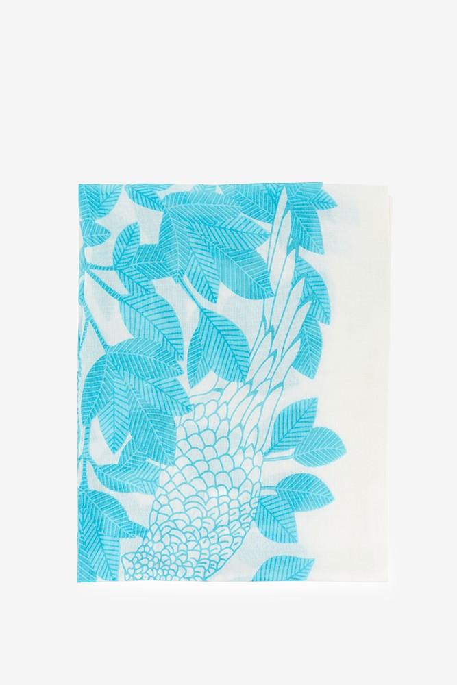 Abbacino Pañuelo de viscosa con estampado natural en tonos turquesa Outlet online