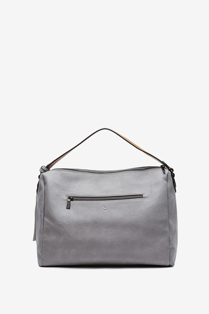 Abbacino Bolso hobo de mujer con borla en gris Ofertas