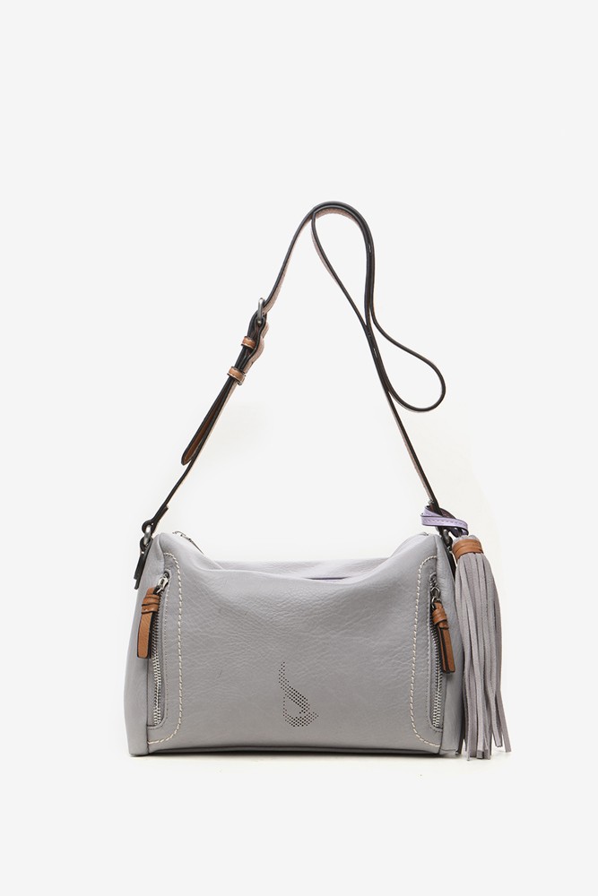 Abbacino Bandolera de mujer con borla en gris Venta caliente