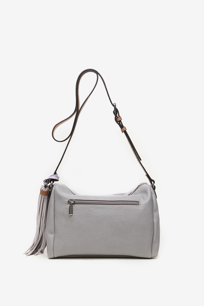 Abbacino Bandolera de mujer con borla en gris Venta caliente