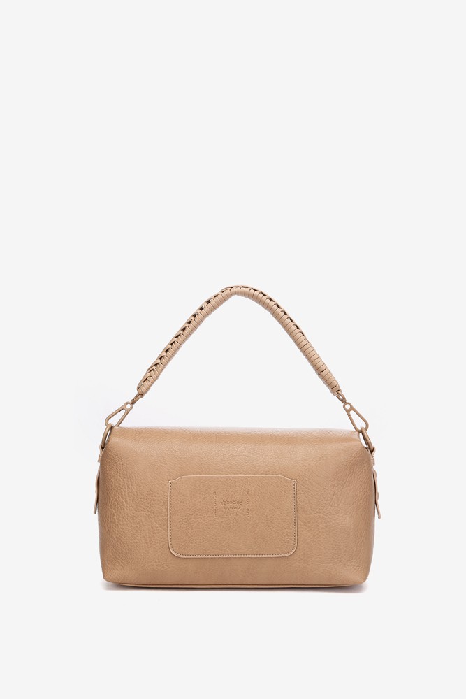 Abbacino Bolso de hombro en materiales reciclados en taupe Ventas relámpago