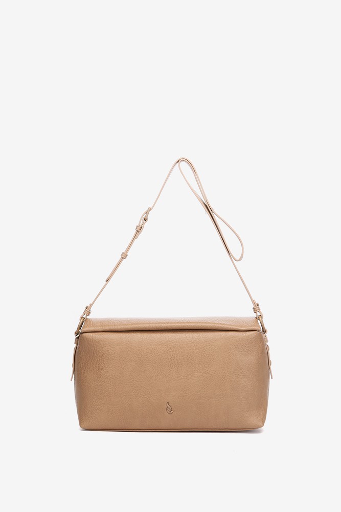 Abbacino Bolso de hombro en materiales reciclados en taupe Ventas relámpago