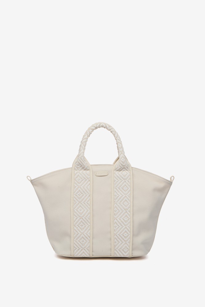 Abbacino Bolso shopper pequeño en materiales reciclados en beige Liquidación