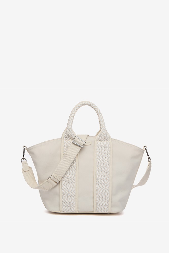 Abbacino Bolso shopper pequeño en materiales reciclados en beige Liquidación