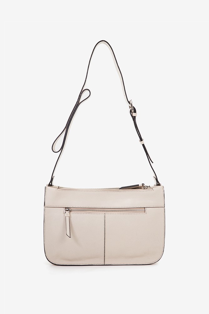 Abbacino Bandolera de mujer en piel troquelada beige Mejor oferta