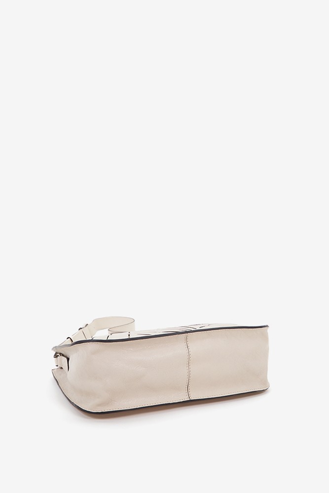 Abbacino Bandolera de mujer en piel troquelada beige Mejor oferta