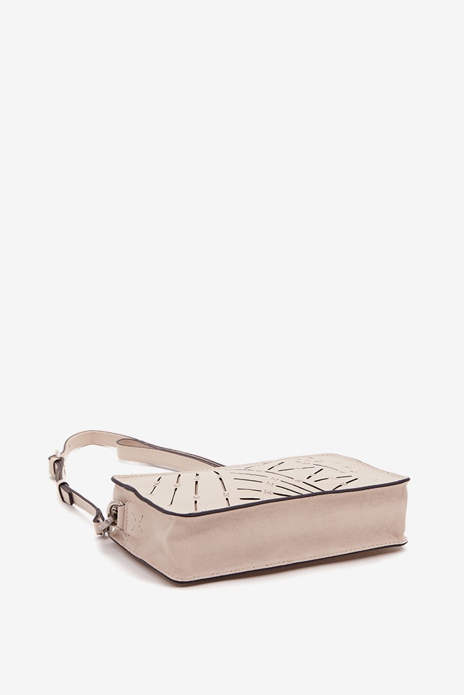 Abbacino Bandolera mini de mujer en piel troquelada beige Rebajas top