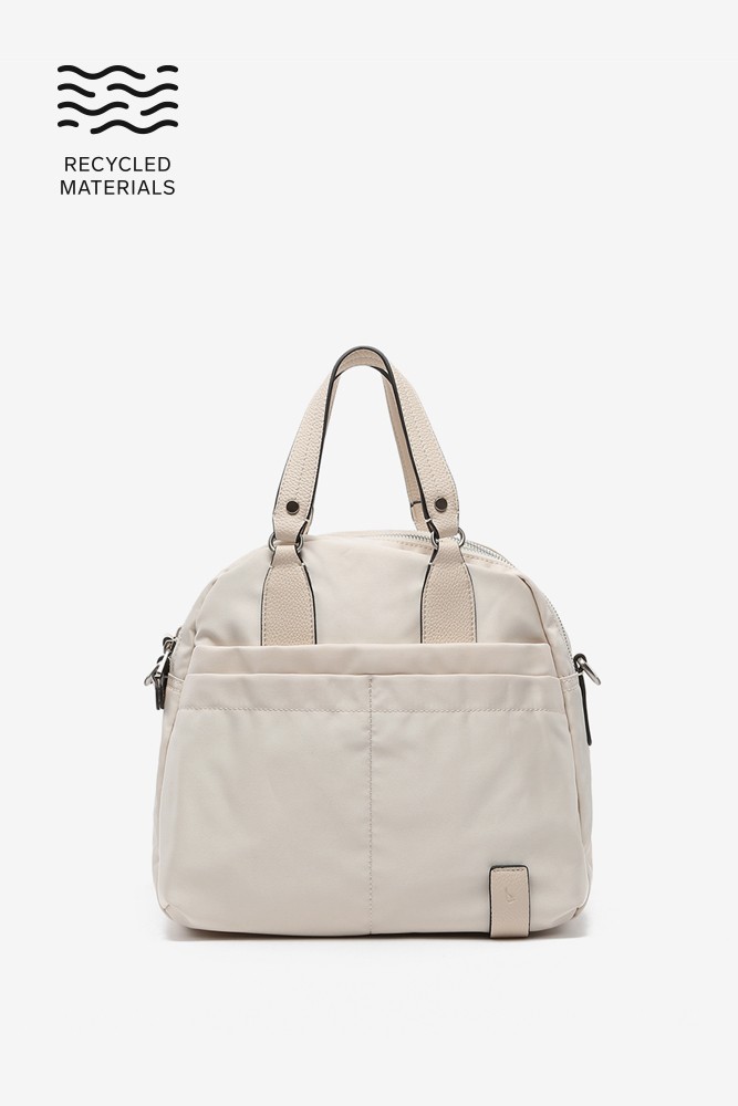 Abbacino Bolso bowling de mujer en materiales reciclados beige Oferta especial