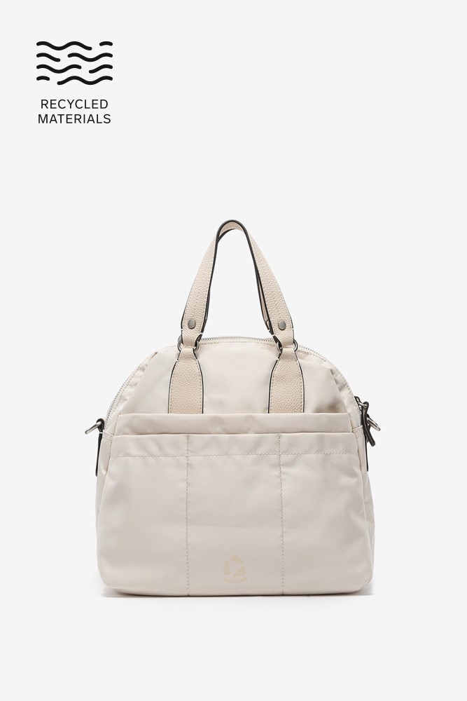 Abbacino Bolso bowling de mujer en materiales reciclados beige Oferta especial