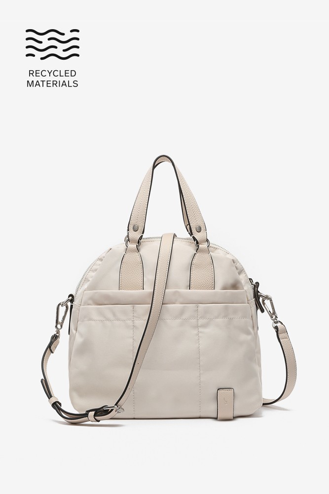 Abbacino Bolso bowling de mujer en materiales reciclados beige Oferta especial