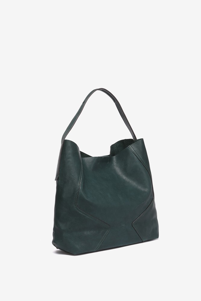 Abbacino Bolso de hombro en piel verde