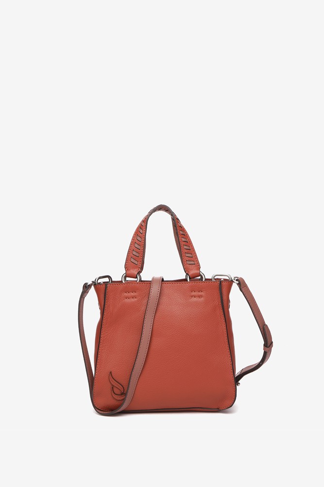 Abbacino Bandolera de piel en naranja COMPRAR AHORA