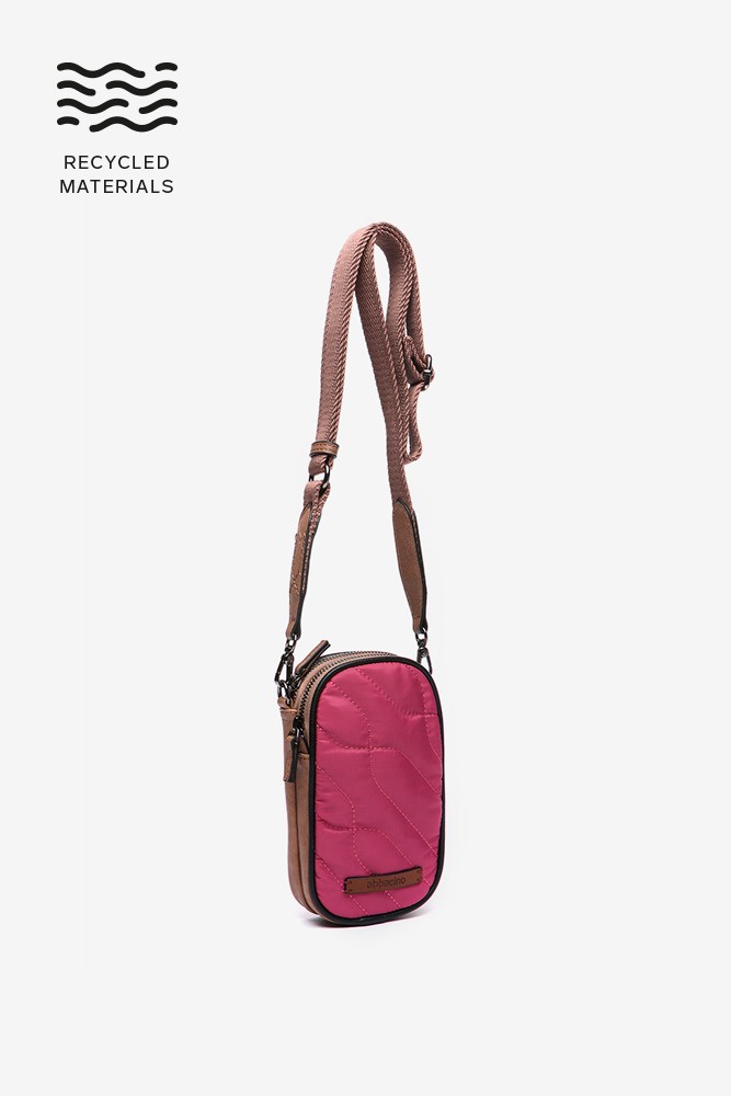 Abbacino Bolso para el móvil en materiales reciclados y acolchados fucsia ÚLTIMAS EDICIONES