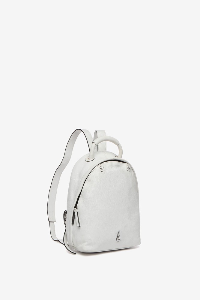 Abbacino Mochila de piel en blanco