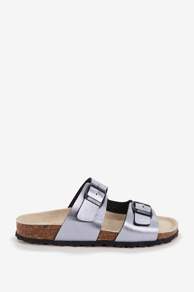 Abbacino Sandalia plana de mujer en plateado En oferta