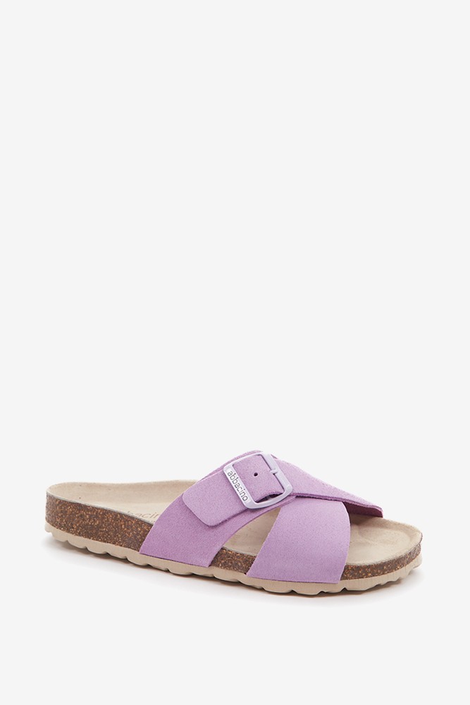 Abbacino Sandalia plana con hebilla de mujer en malva Outlet online