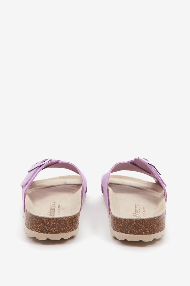 Abbacino Sandalia plana con hebilla de mujer en malva Outlet online