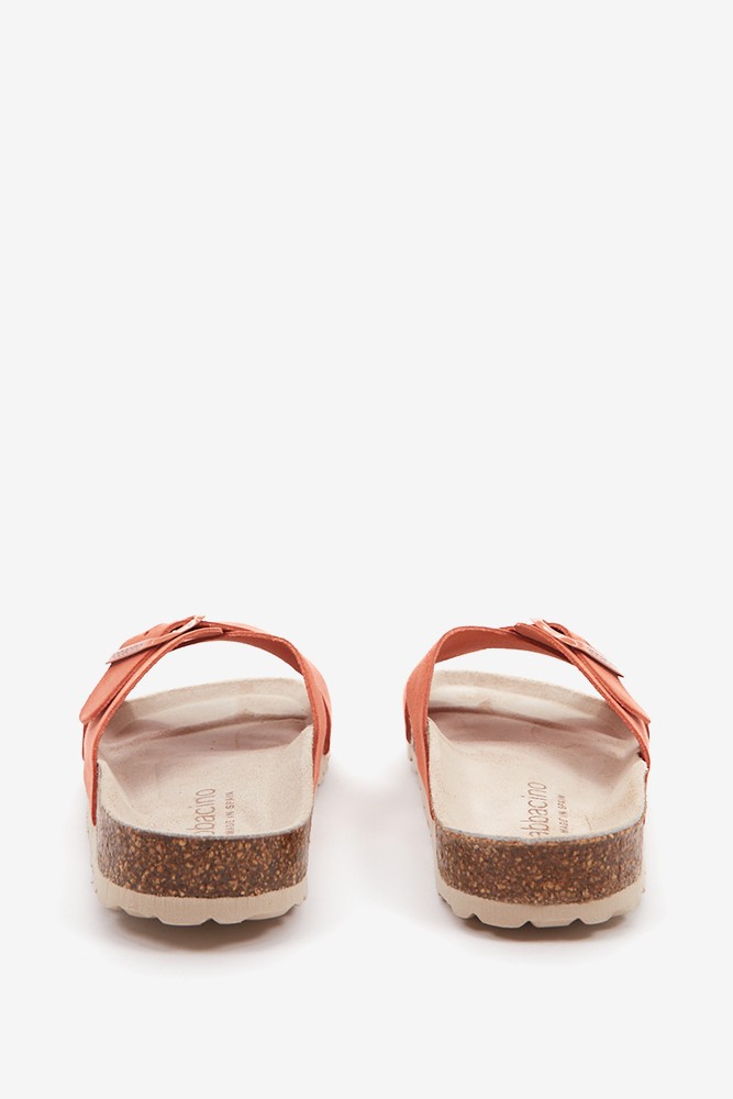 Abbacino Sandalia plana con hebilla de mujer en naranja Venta caliente