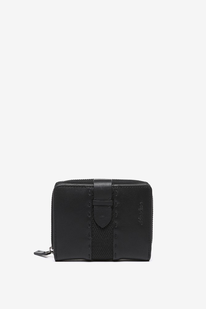 Abbacino Cartera pequeña en piel negra Mejor oferta