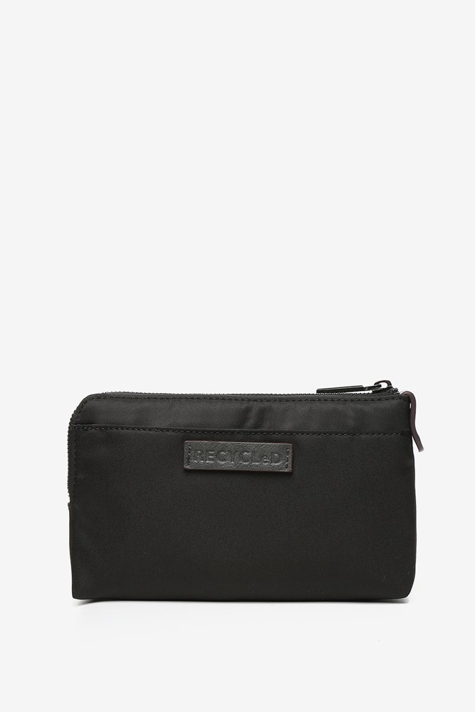 Abbacino Neceser plano de mujer en materiales reciclados negro Rebajas online