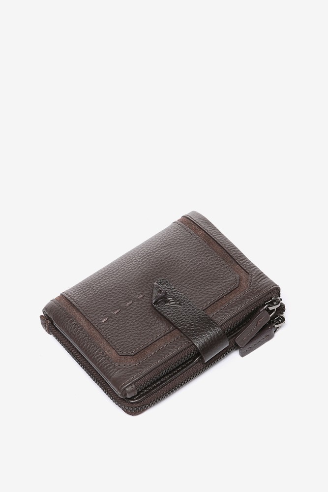 Abbacino Cartera pequeña en piel y serraje marrón Envío gratis